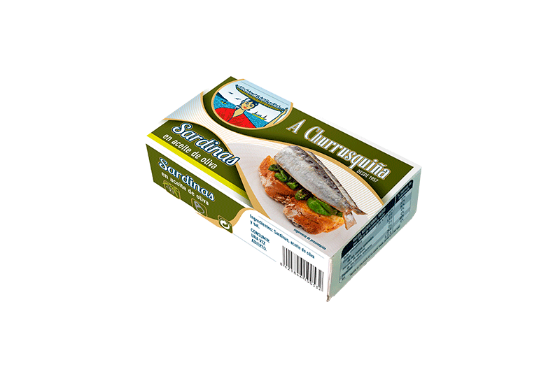 sardinas-sardinillas 4/6 piezas en aceite de oliva RR 125